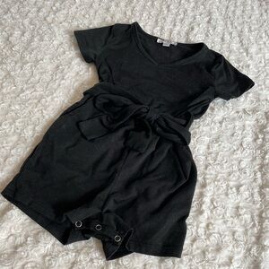 Bailey’s Blossoms black romper with tie